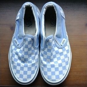Kids Vans Checkerboard Classic Slide - Violet/Periwinkle Color Size 3.0